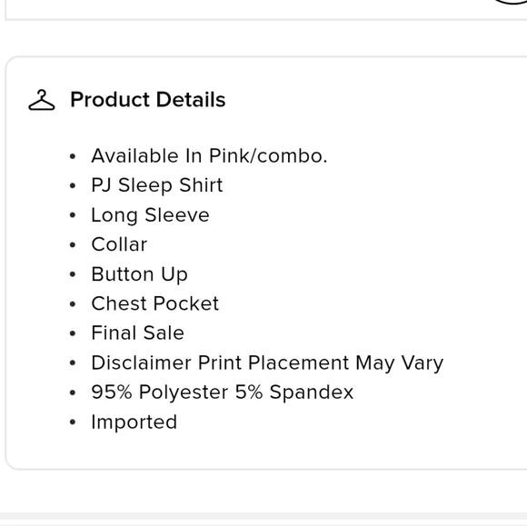 Love Is Sweet PJ Sleep Shirt - Pink/combo - Picture 5 of 6